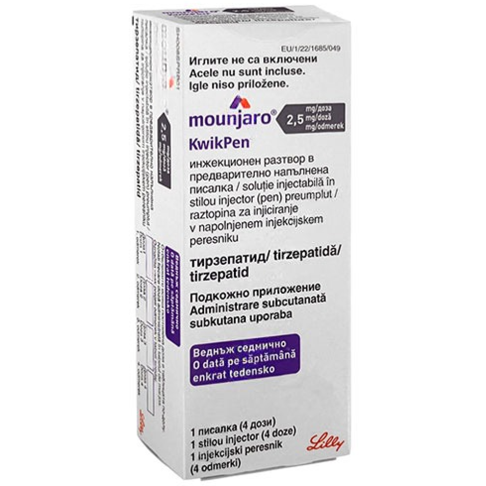 tirzepatide цена българия - 10 мг. - 164.99 лв Mounjaro 2,5 mg/доза KwikPen инжекционен