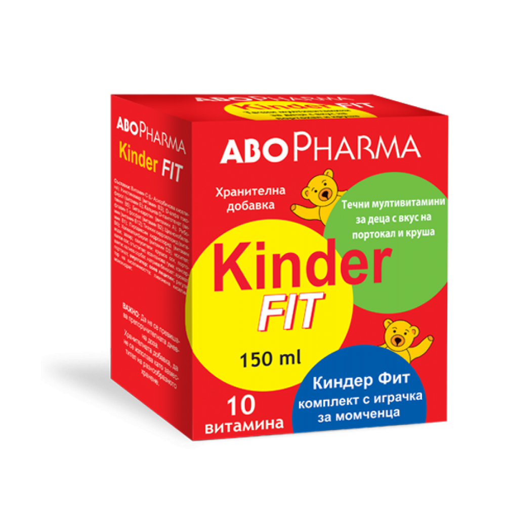 ABO Kinder Fit Течни Мултивитамини за деца х150 мл - Имунитет