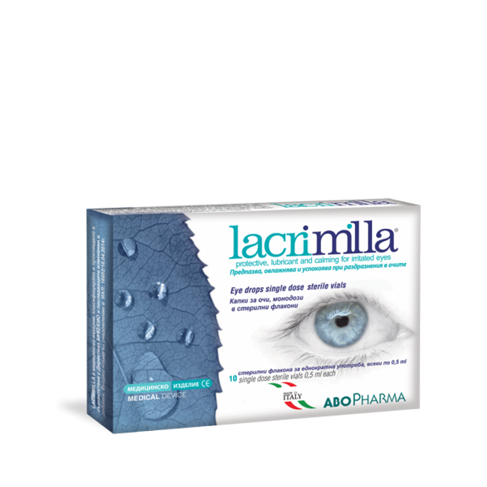ABO Lacrimilla капки за очи 10 монодози х5 мл - Очи и зрение