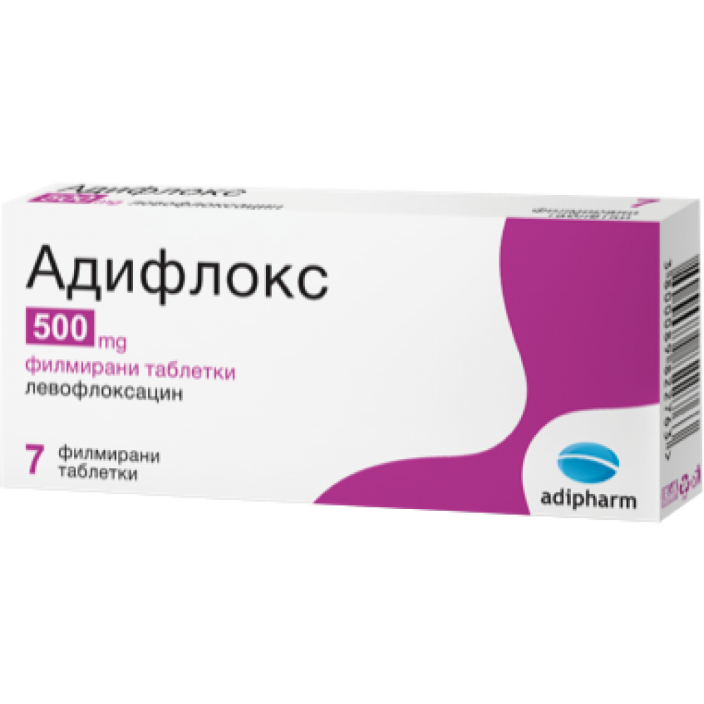 АДИФЛОКС филм табл 500 мг х 7 бр АДИФАРМ - Лекарства с рецепта