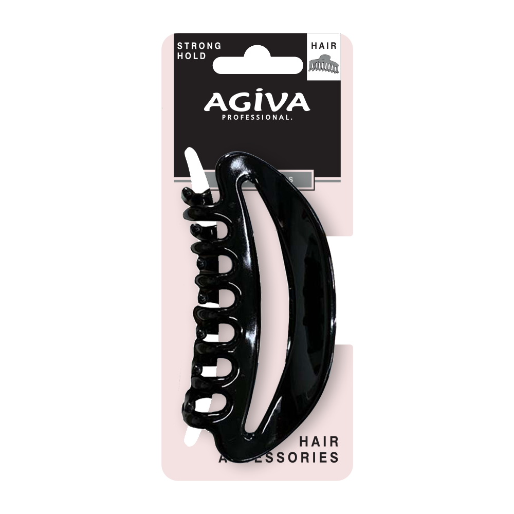 АГИВА PRO шнола за коса 8 см, черна HC-9125 - Грижа за косата