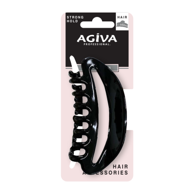 АГИВА PRO шнола за коса 8 см, черна HC-9125
