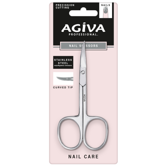 AGIVA PROFESSIONAL ножичка за маникюр с извит връх 9 см 5211-800 silver