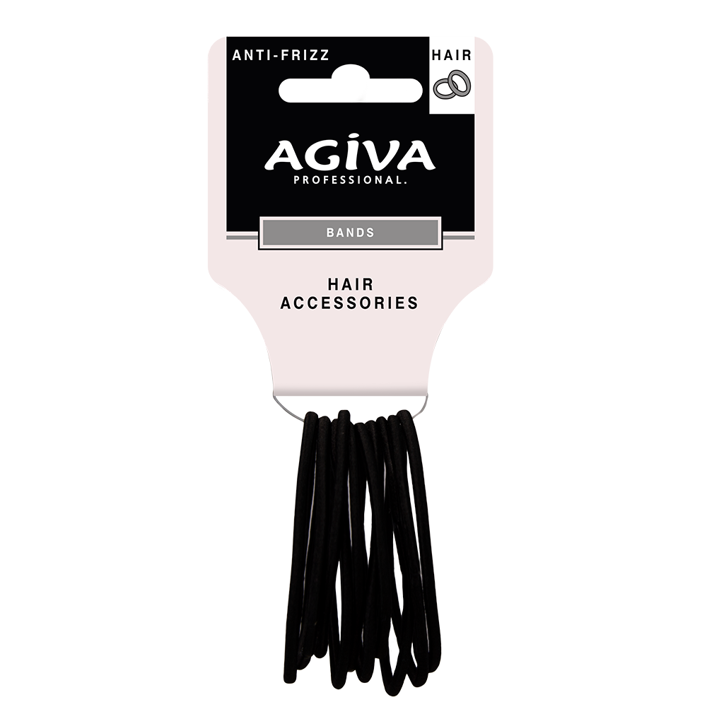 АГИВА PRO ластик за коса черен х 10 бр GB-040 - Грижа за косата