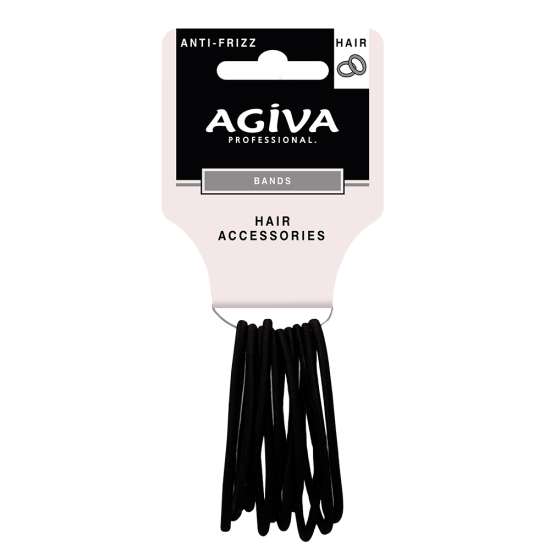 AGIVA PRO ластик за коса черен х 10 бр GB-040