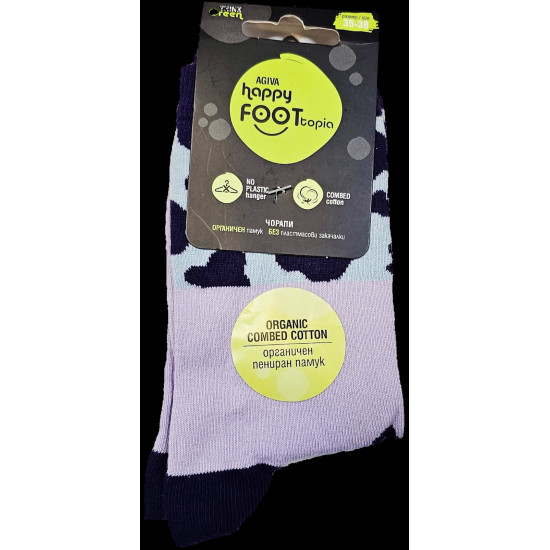 HAPPY FOOT чорапи DESIGN MILKY COW х 1 бр р-р 35-38