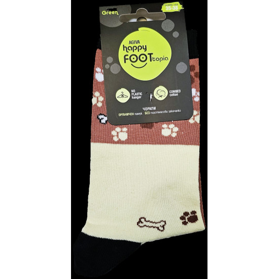 HAPPY FOOT чорапи DESIGN КУЧЕНЦЕ х 1 бр р-р 35-38