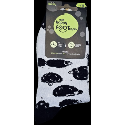 HAPPY FOOT чорапи DESIGN СИВА ОВЦА х 1 бр р-р 35-38
