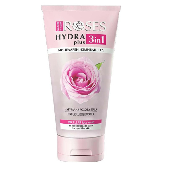 NATURE OF AGIVA ROSES HYDRA PLUS 3в1 мицеларен измиващ гел за лице 150 мл