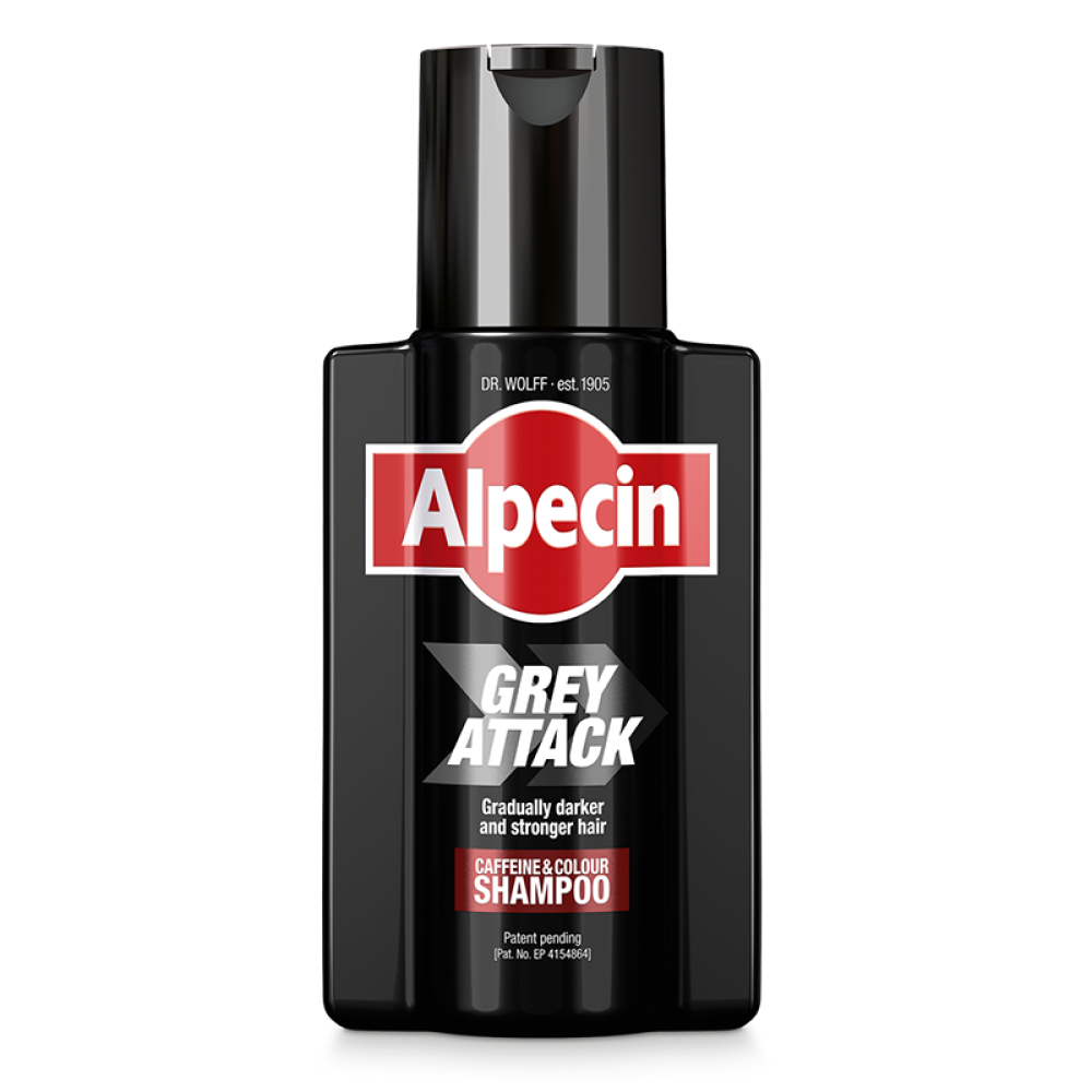 АЛПЕЦИН GREY ATTACK кофеинов и оцветяващ шампоан 200 мл - Грижа за косата