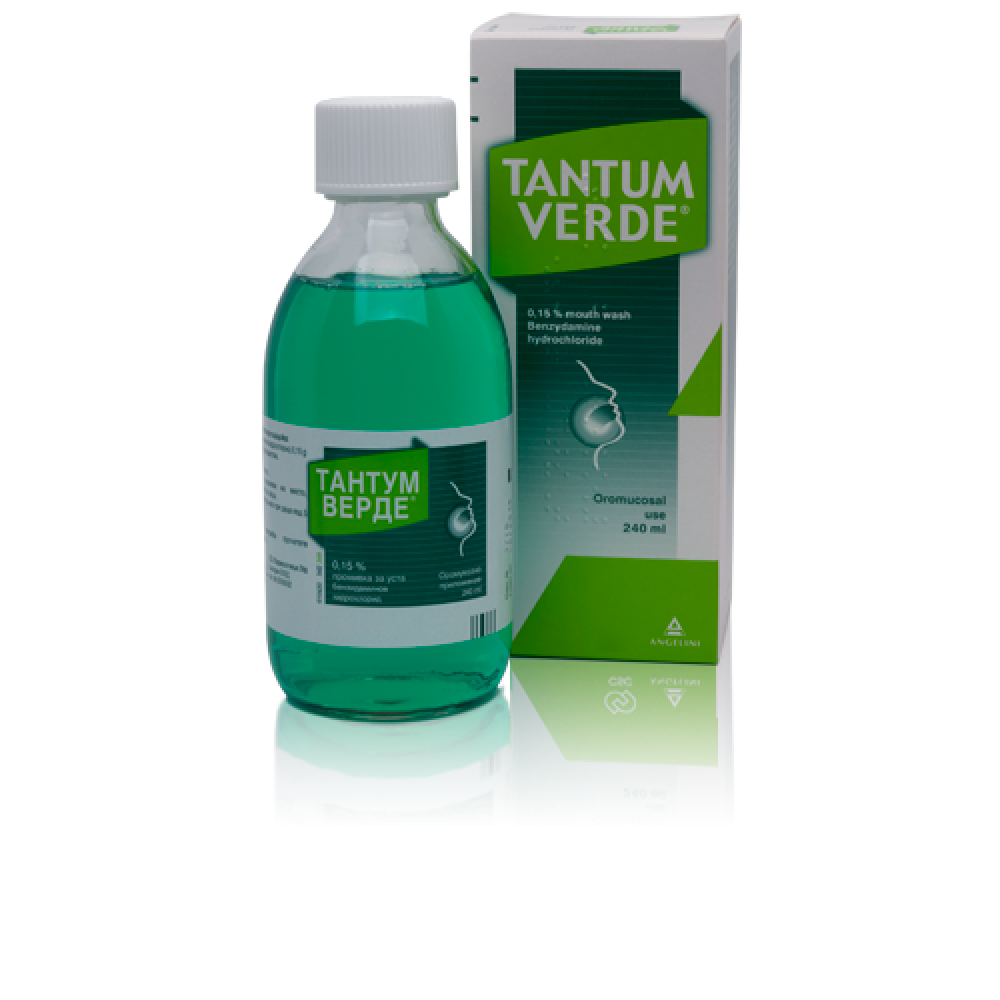 Tantum Verde разтвор 0.15 % 240 мл. - Вода за уста