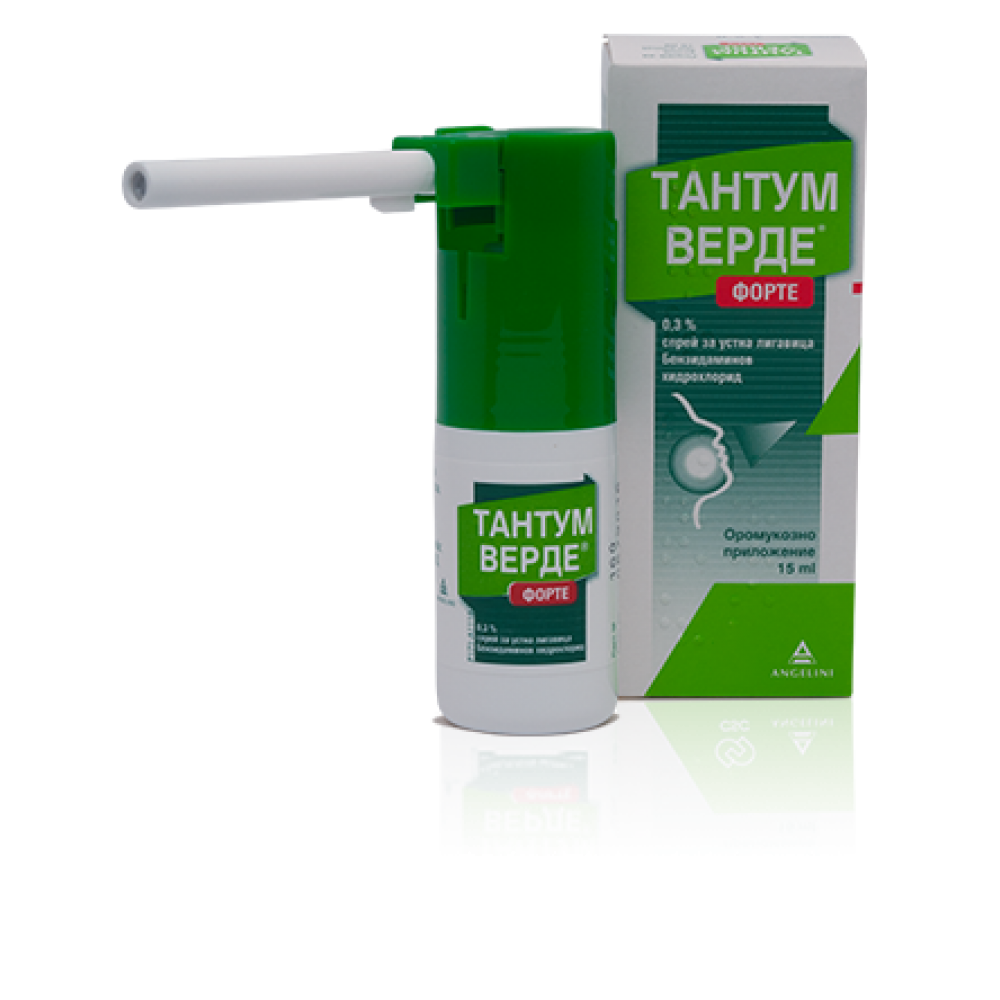 Tantum Verde Forte 0,3 % oromucosal spray, solution 15 ml / Тантум Верде Форте 0,3 % спрей за устна лигавица, разтвор 15 мл - Кашлица и гърло