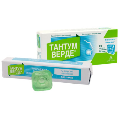 ТАНТУМ ВЕРДЕ ЕВКАЛИПТ табл 3 мг x 20 бр /без захар/
