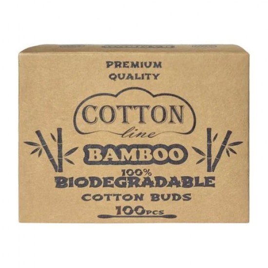 COTTON LINE BAMBOO клечки за уши 100% биоразградими х 100 бр
