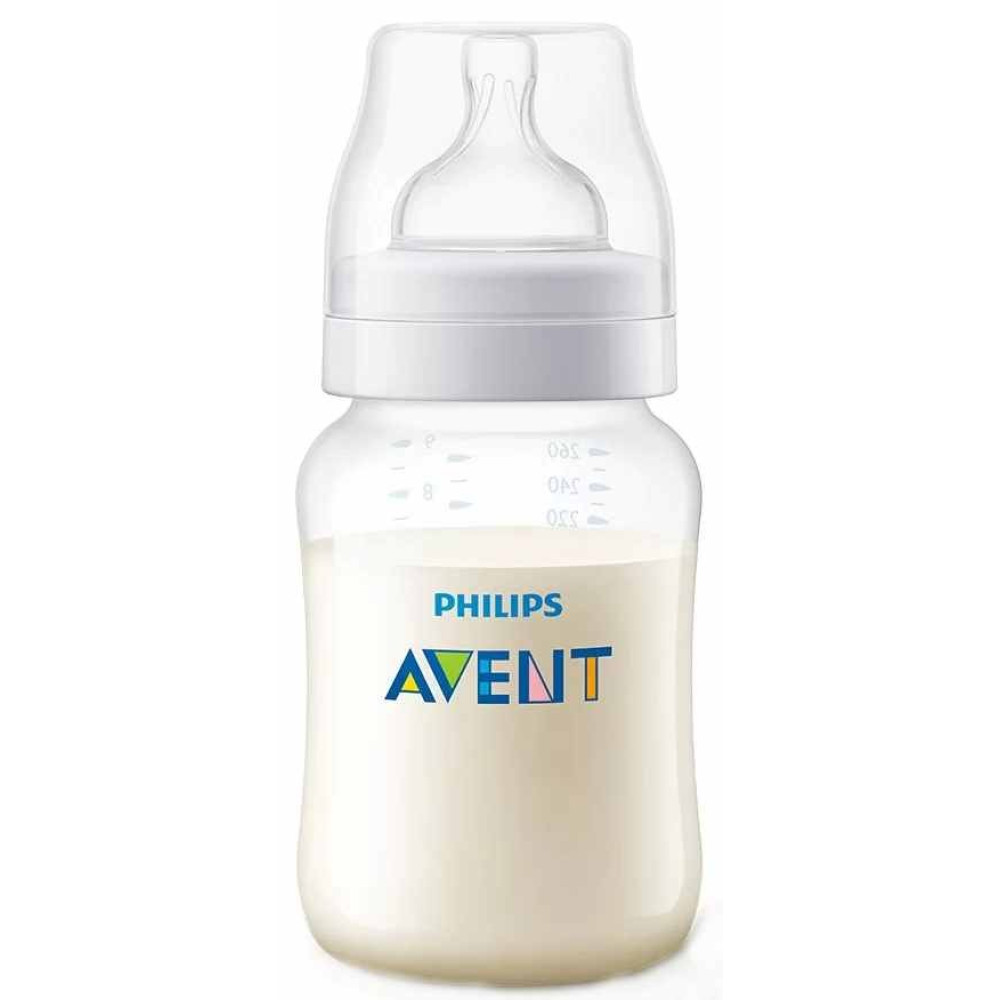 АВЕНТ ANTI-COLIC шише за хранене против колики с биберон Anti-Colic поток 2 260 мл /1+ месеца/ - Грижа за детето