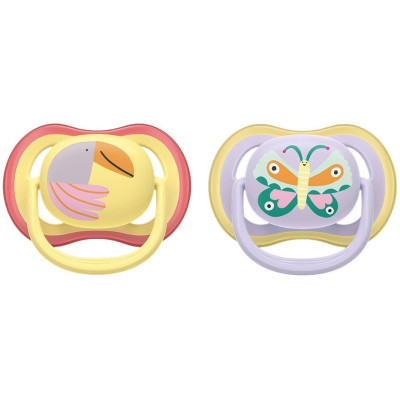 АВЕНТ ULTRA AIR биберон залъгалки 0-6 м х 2 бр ПЕПЕРУДА И ПТИЦА