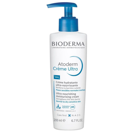 BIODERMA ATODERM Creme Ultra успокояващ възстановяващ и хидратиращ крем за лице и тяло за нормална до суха кожа 200 мл /с помпа