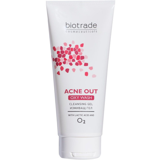 BIOTRADE ACNE OUT OXY WASH измивен гел за лице за мазна и акнеична кожа с млечна киселина 200 мл
