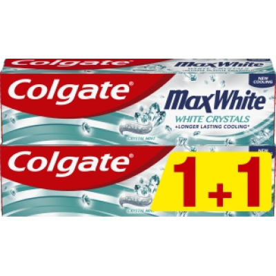 КОЛГЕЙТ паста за зъби MAX WHITE WHITE CRYSTALS 75 мл х 2 бр /1+1/ ПРОМО