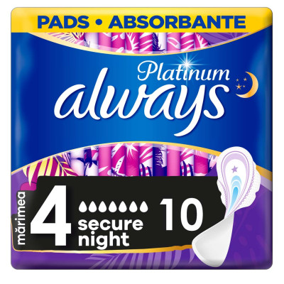 ДАМСКИ ПРЕВРЪЗКИ ОЛУЕЙС Platinum Secure Night х 10 бр