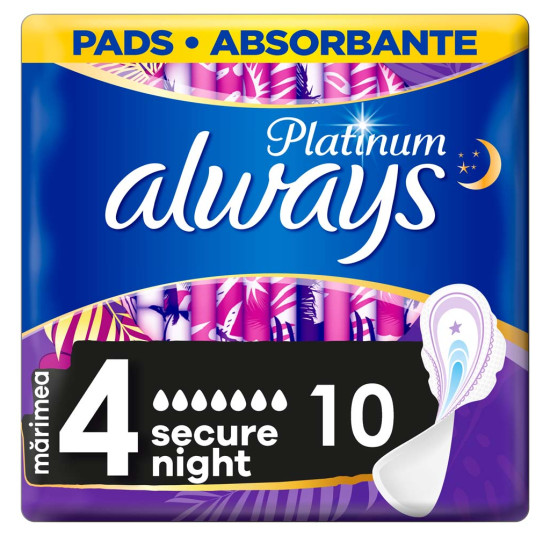 ДАМСКИ ПРЕВРЪЗКИ ОЛУЕЙС Platinum Secure Night х 10 бр