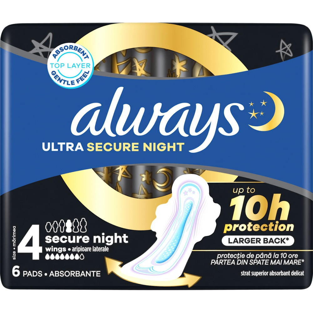 ДАМСКИ ПРЕВРЪЗКИ ОЛУЕЙС ULTRA Secure Night,размер 4 х 6 бр - Интимна хигиена