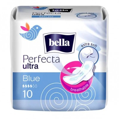 BELLA PERFECTA BLUE дамски превръзки памучни х 10 бр