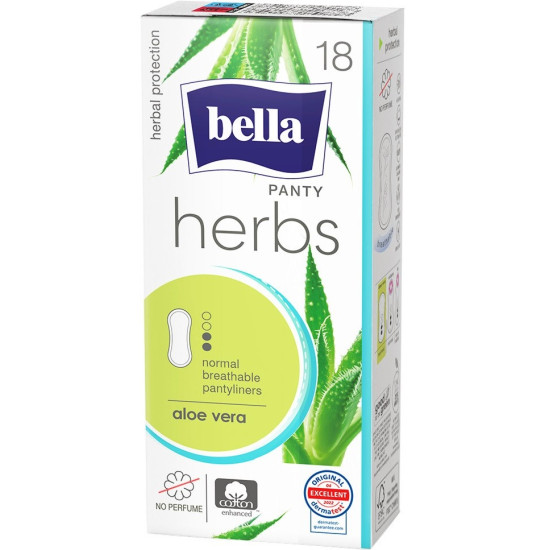 БЕЛЛА HERBS PANTY ALOE VERA ежедневни дамски превръзки с екстракт от АЛОЕ ВЕРА х 18 бр