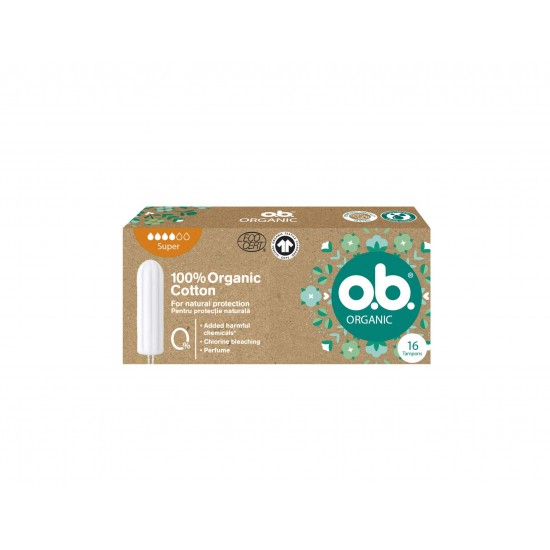 ДАМСКИ ТАМПОНИ О.В. ORGANIC COOTON super x 16 бр