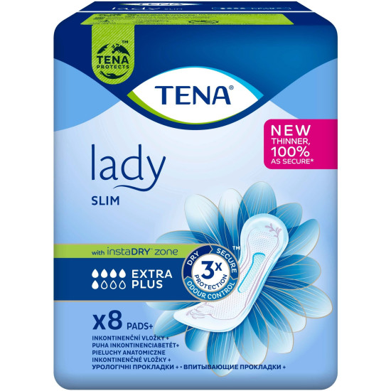ТЕНА LADY SLIM EXTRA PLUS дамски превръзки за умерена инконтиненция х 8 бр