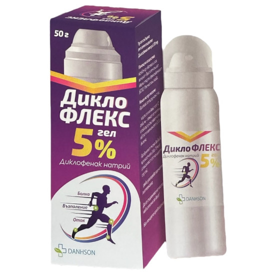 ДИКЛОФЛЕКС помпа под налягане гел 5% 50 г ДАНСОН
