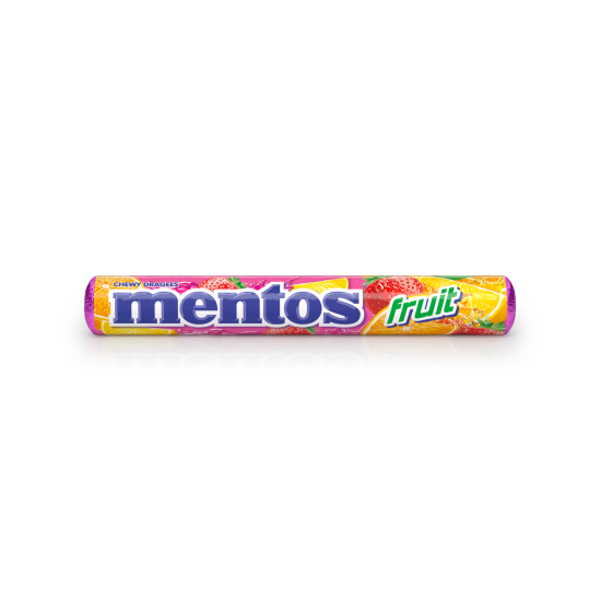 МЕНТОС дъвчащи дражета FRUIT 38 г