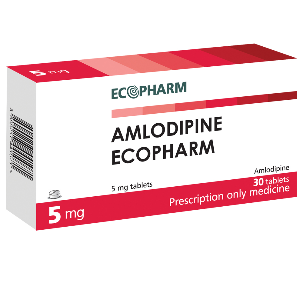 АМЛОДИПИН ЕКОФАРМ табл 5 мг х 30 бр - Лекарства с рецепта
