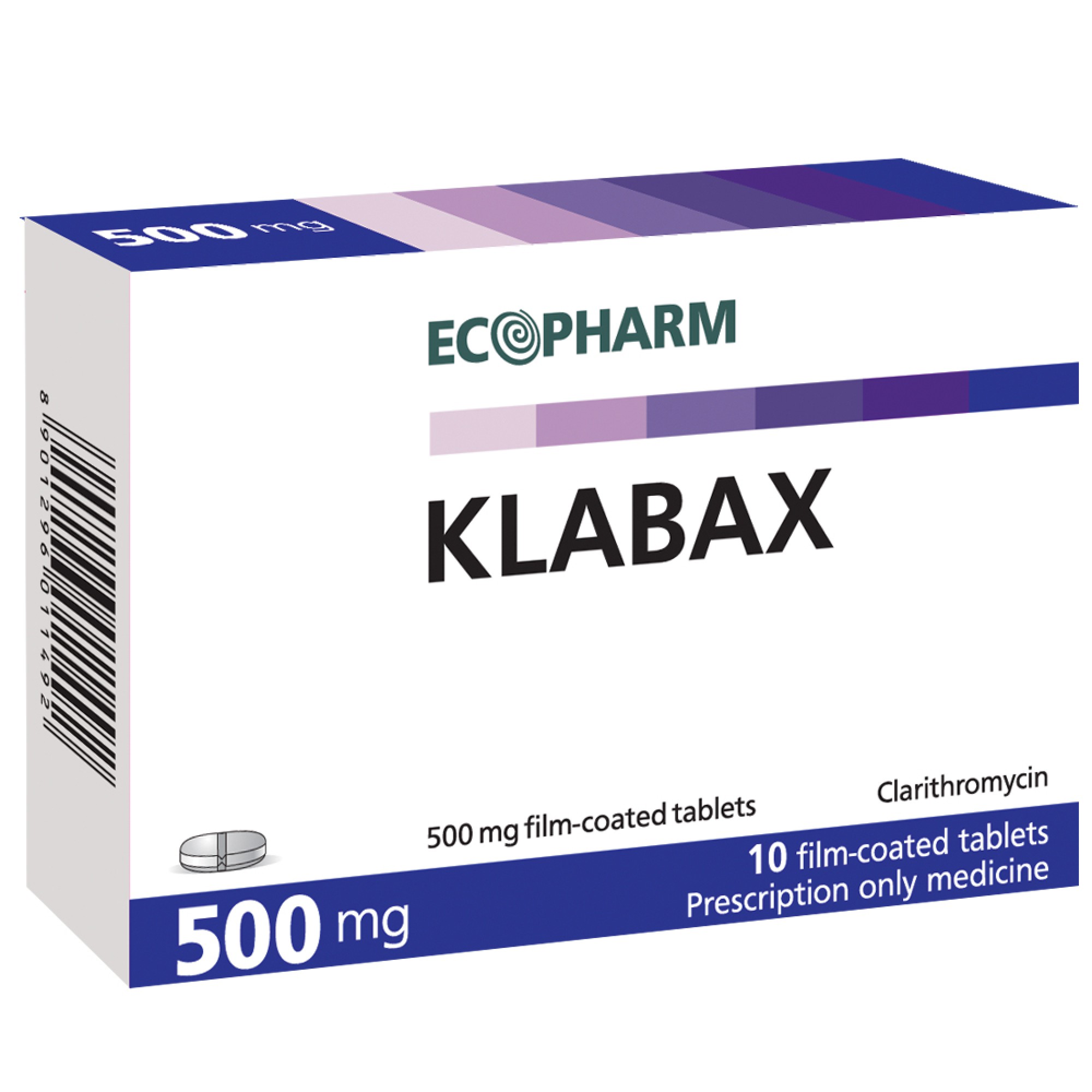 КЛАБАКС табл 500 мг х 10 бр | Аптека Феникс