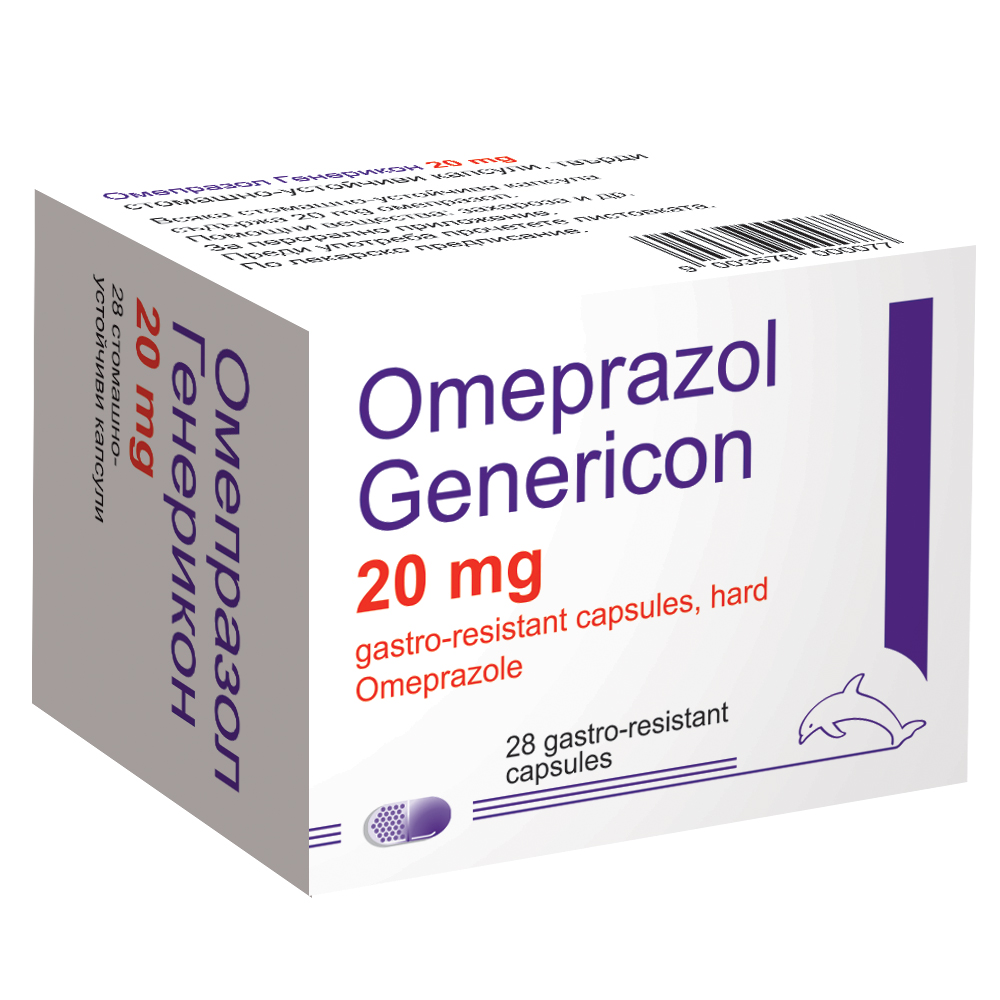 Omeprazol Genericon 20 mg 28 capsules / Омепразол Генерикон 20 mg 28 капсули - Лекарства с рецепта