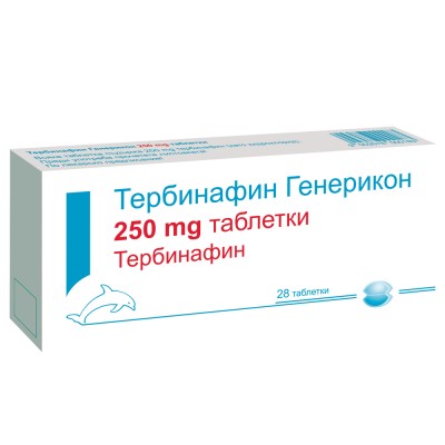 ТЕРБИНАФИН ГЕНЕРИКОН табл 250 мг x 28 бр