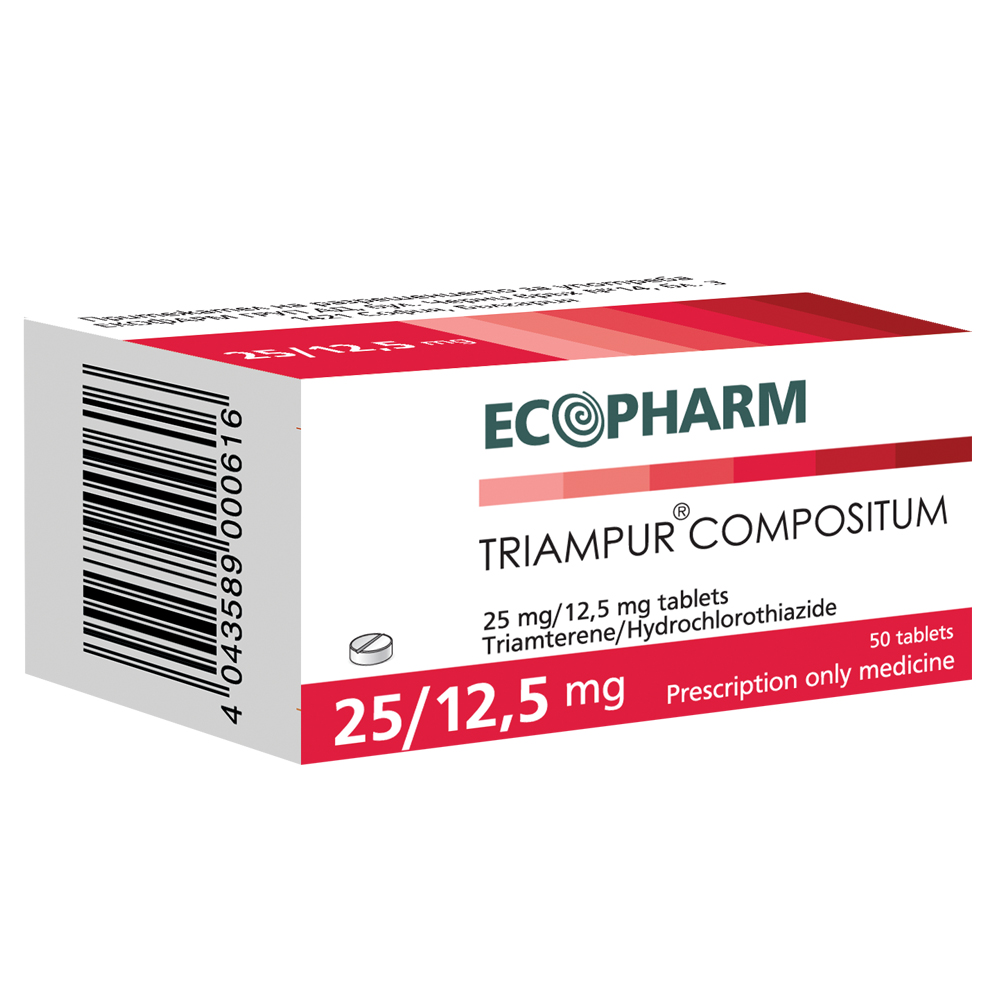 Triampur compositum 25 mg/12,5 mg 50 tablets / Триампур композитум 25 mg/12,5 mg 50 таблетки - Лекарства с рецепта
