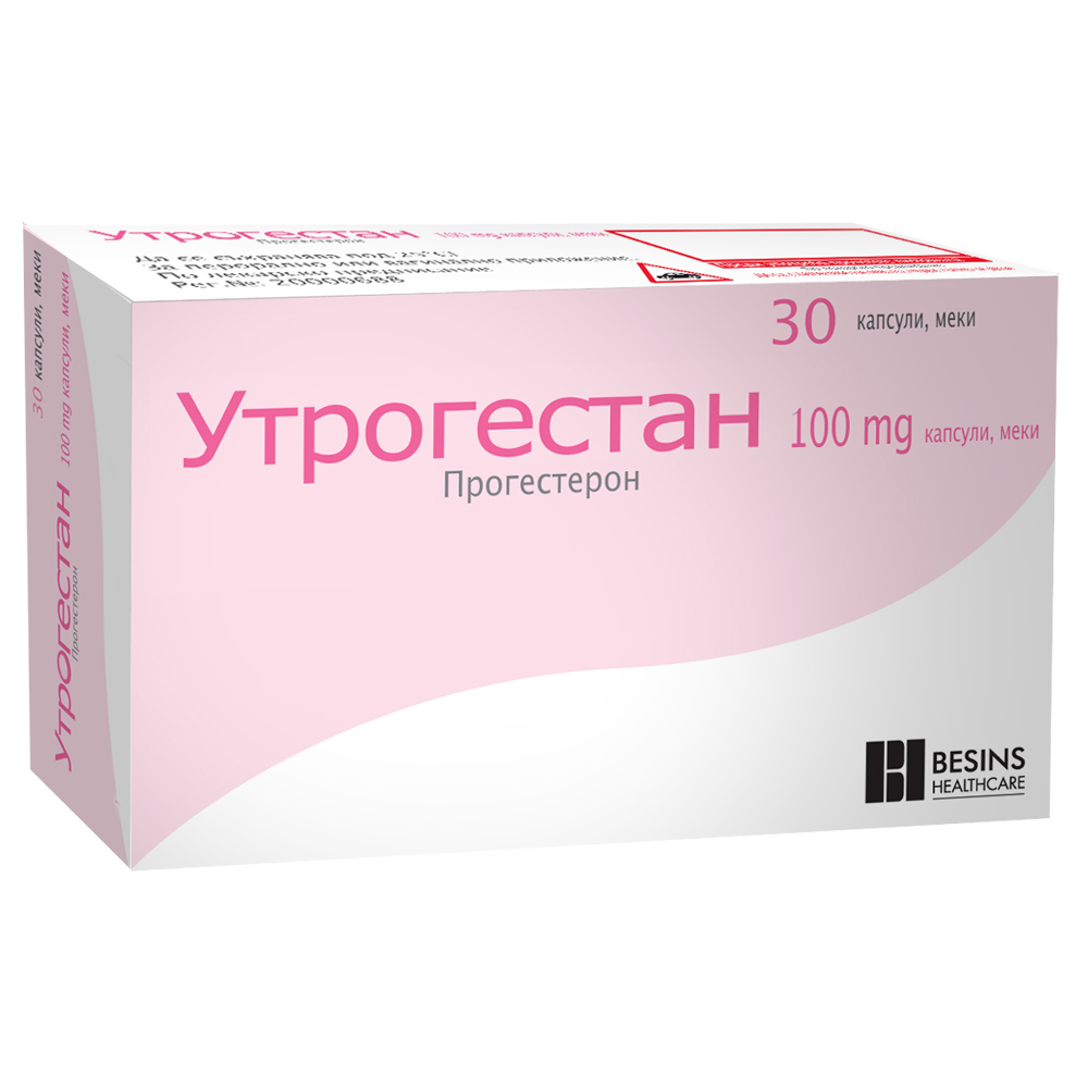 Utrogestan 100 mg 30 capsules / Утрогестан 100 мг 30 капсули - Лекарства с рецепта