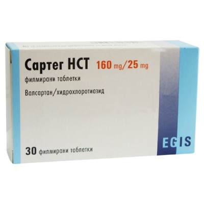 САРТЕГ HCT табл 160 мг/25 мг х 30 бр