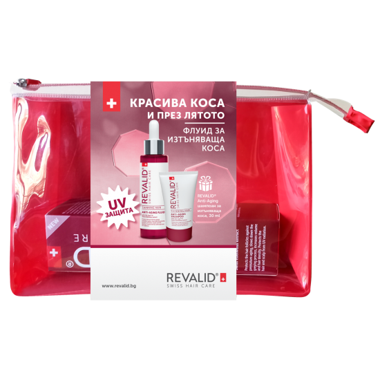 ᐉ РЕВАЛИД ANTI-AGING SUMMER SET ПРОМО ПАКЕТ флуид за тънка коса 100 мл + шампоан за тънка коса 30 мл