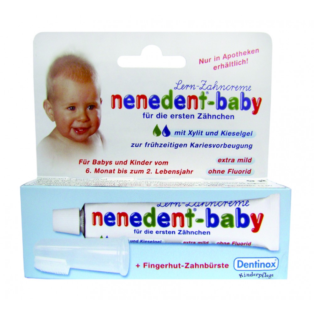 Nenedent Baby Toothpaste and a brush-thimble 20 ml. / Ненедент Бебе Паста за зъби и четка-напръстник 20 мл. - Паста за зъби Nenedent Baby Toothpaste and a brush-thimble 20 ml. / Ненедент Бебе Паста за зъби и четка-напръстник 20 мл. - Паста за зъби