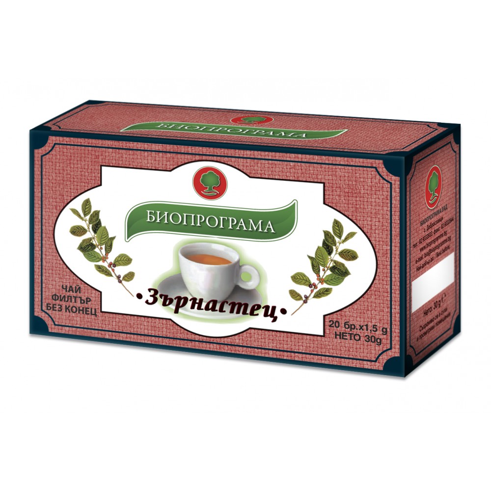 Tea Frangula alnus Bioprograma filter 20 pcs / Чай Зърнастец Биопрограма филтър 20 бр - Билки и чай