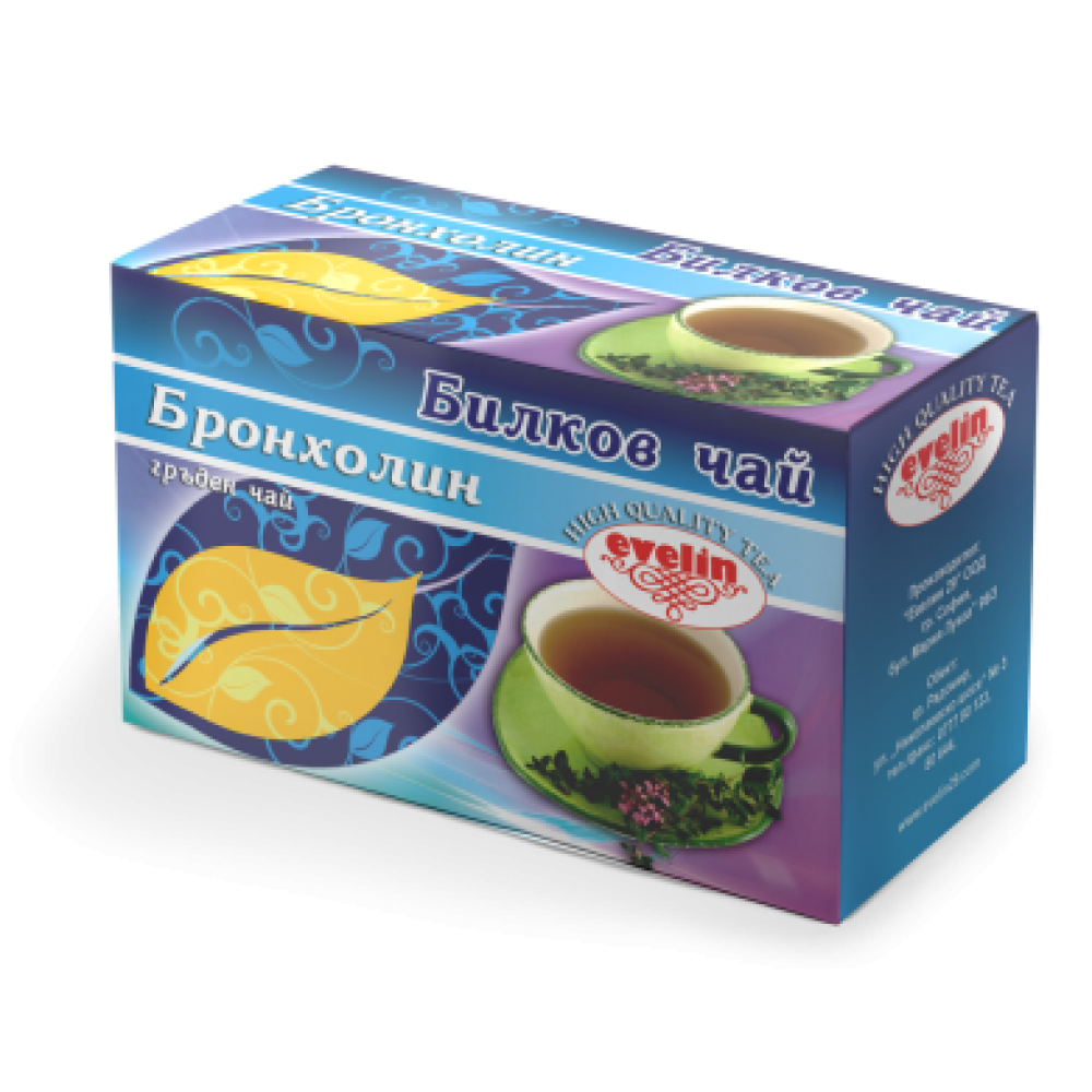 Tea Broncholine filter 20 pcs Evelin / Чай Бронхолин филтър 20 бр Евелин - Билки и чай