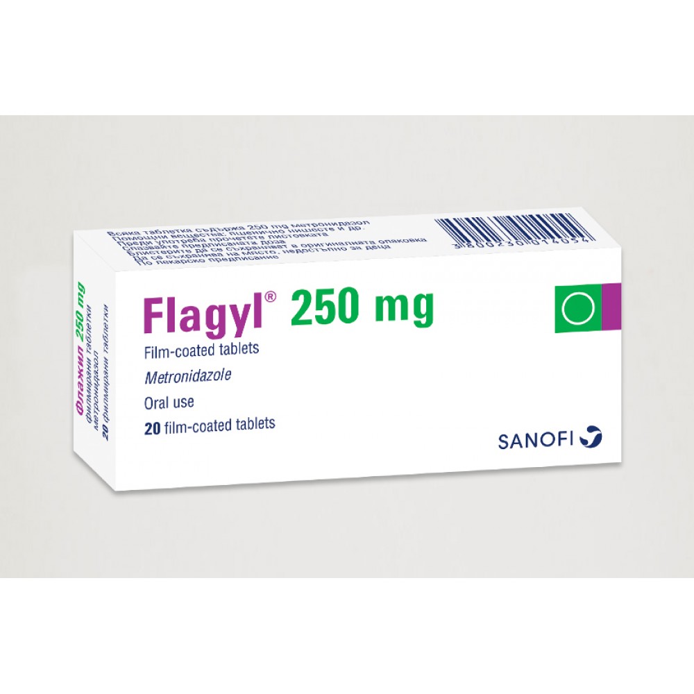Flagyl 250 mg 20 film-coated tablets / Флажил 250 mg 20 филмирани таблетки - Лекарства с рецепта