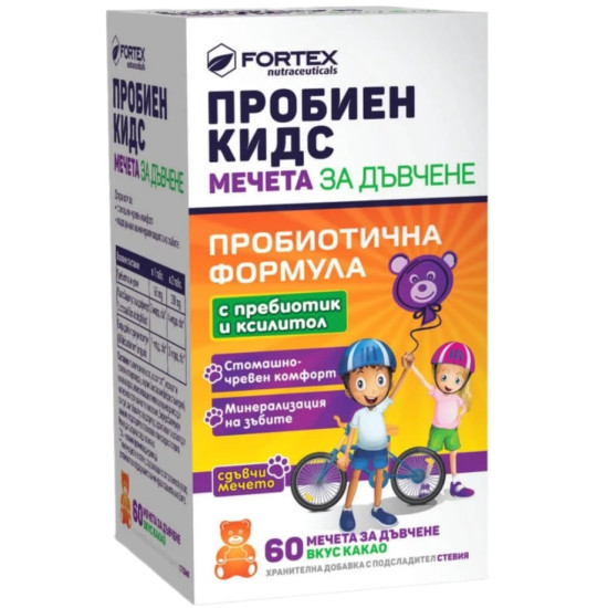 ПРОБИЕН КИДС мечета за дъвчене с вкус какао за деца х 60 бр