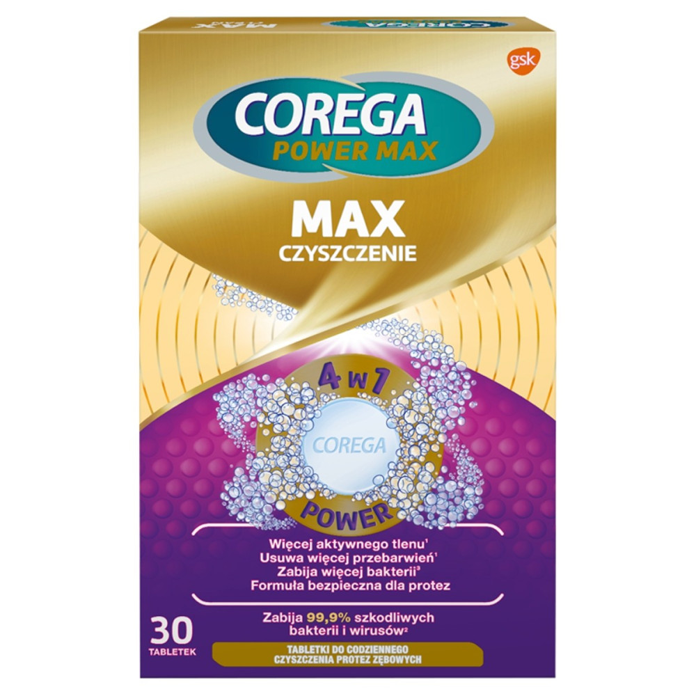 КОРЕГА MAX CLEAN ефф поч.табл х 30 бр /за цели протези/ - Орална хигиена КОРЕГА MAX CLEAN ефф поч.табл х 30 бр /за цели протези/ - Орална хигиена
