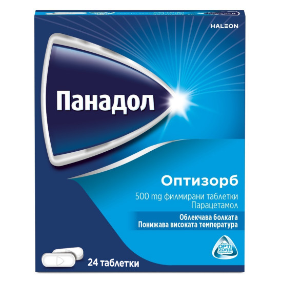 ПАНАДОЛ ОПТИЗОРБ табл 500 мг х 24 бр