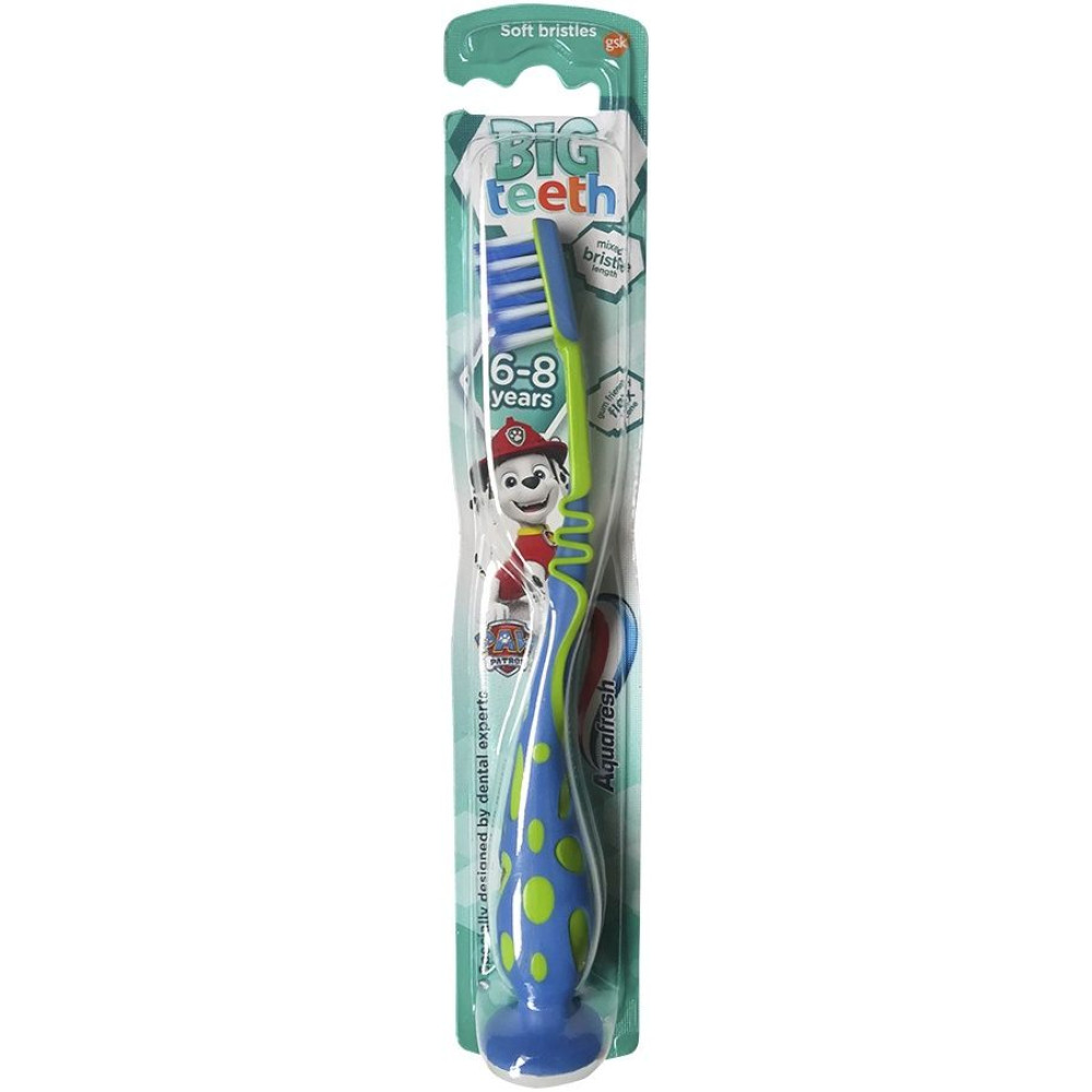 АКВАФРЕШ BIG TEETH SOFT четка за зъби за деца от 6 до 8 години