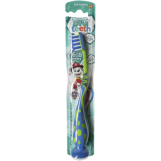 АКВАФРЕШ BIG TEETH SOFT четка за зъби за деца от 6 до 8 години