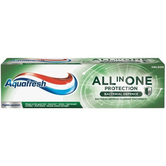 АКВАФРЕШ ALL IN ONE BACTERIAL DEFENCE паста за зъби 75 мл